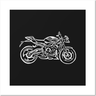 Triumph Street Triple 765 RS Motorcycle Posters and Art